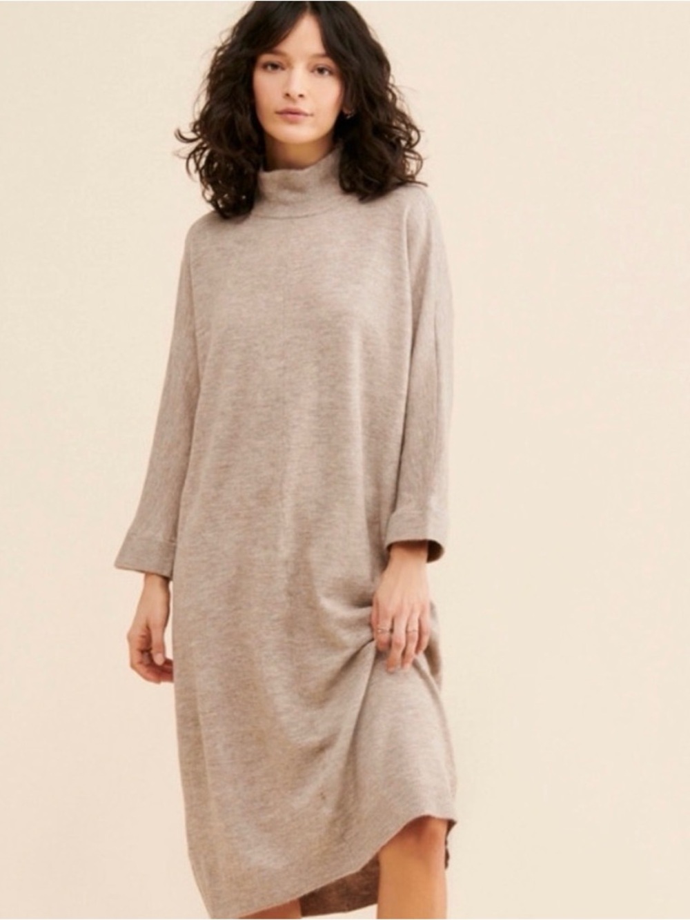 Saturday Sunday Anthropologie Oversized Turtleneck Sweater Dress | XS